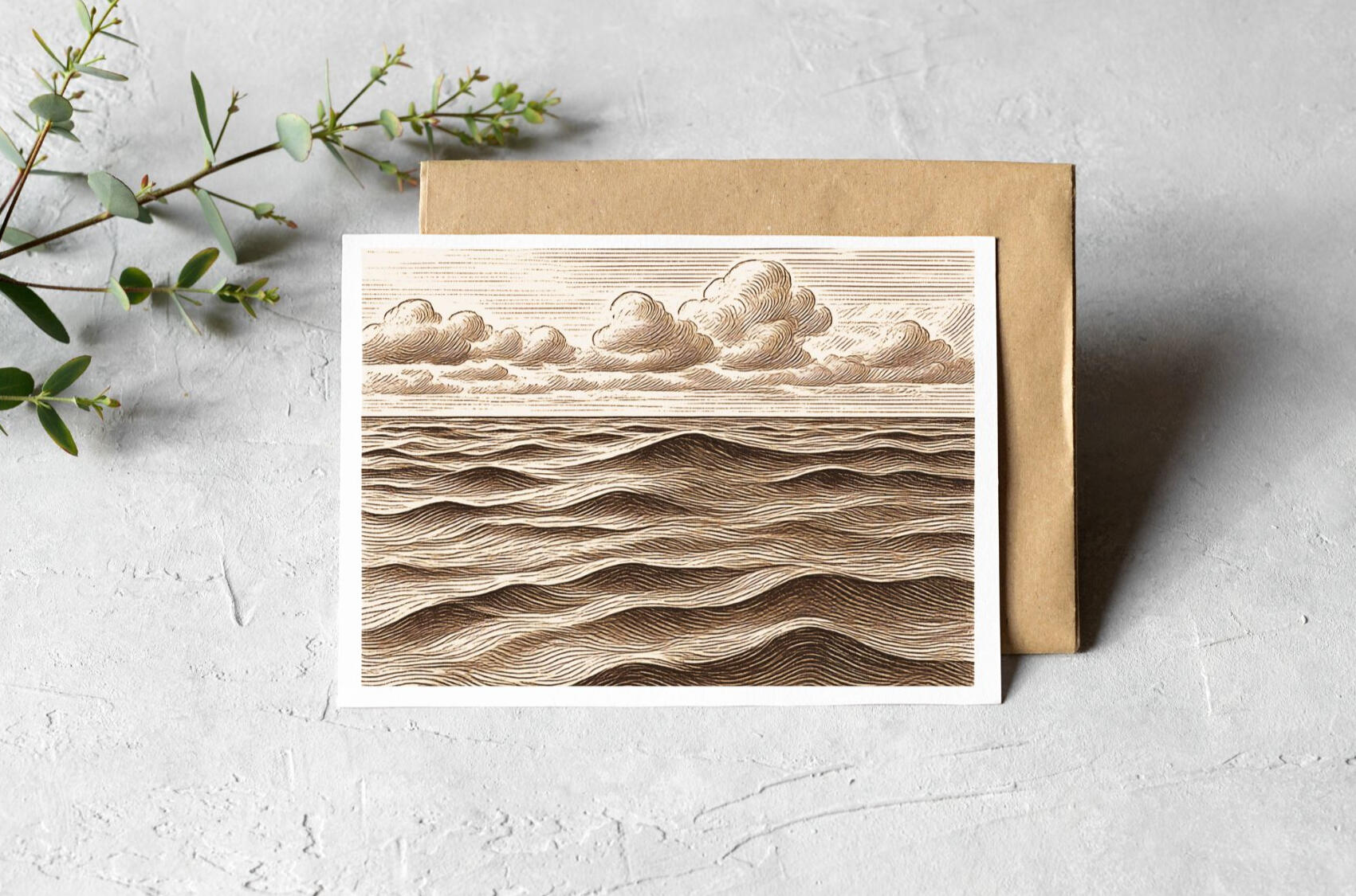 Ruffled A6 Card