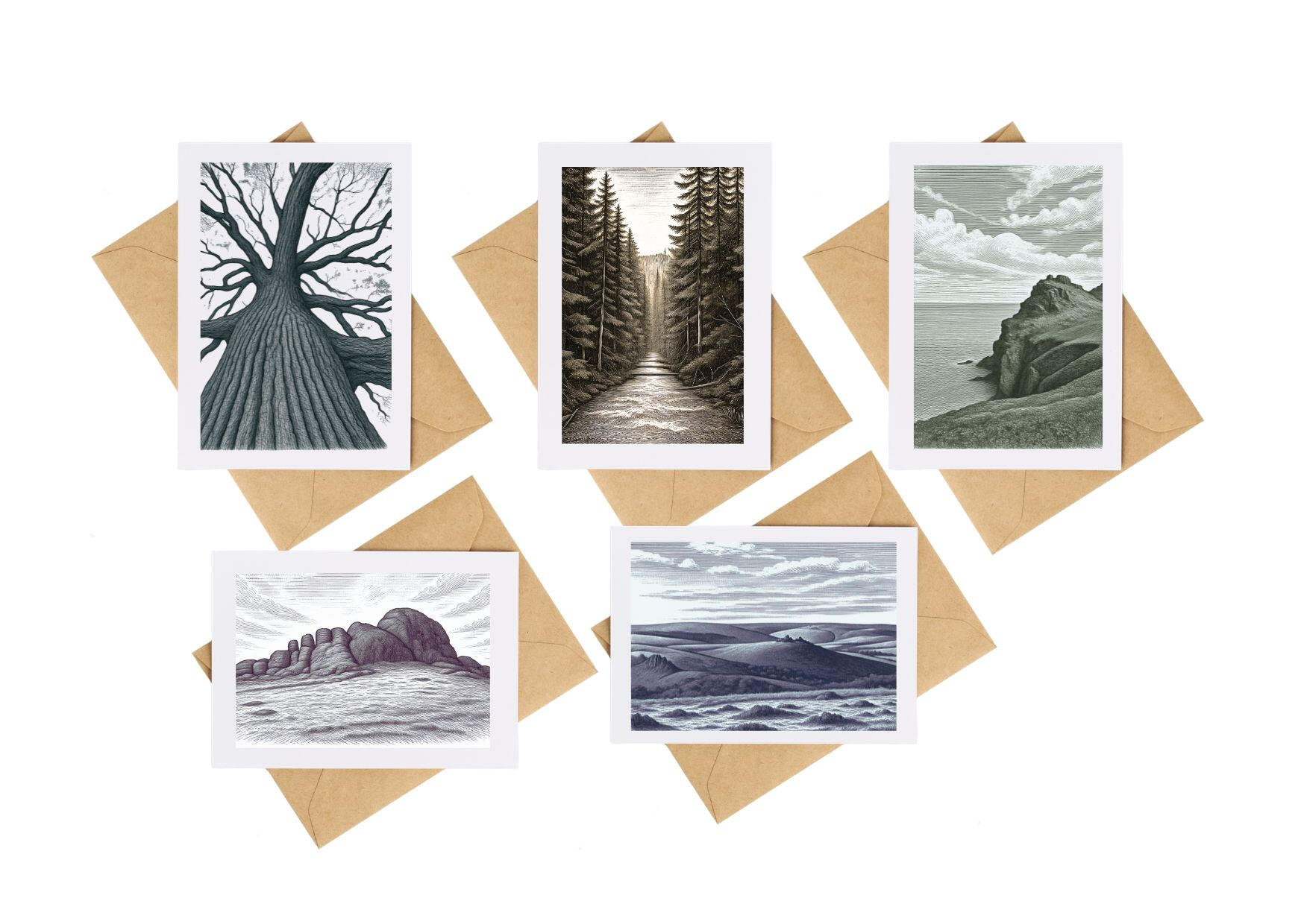 Pack Of Five Natural Wonder Cards